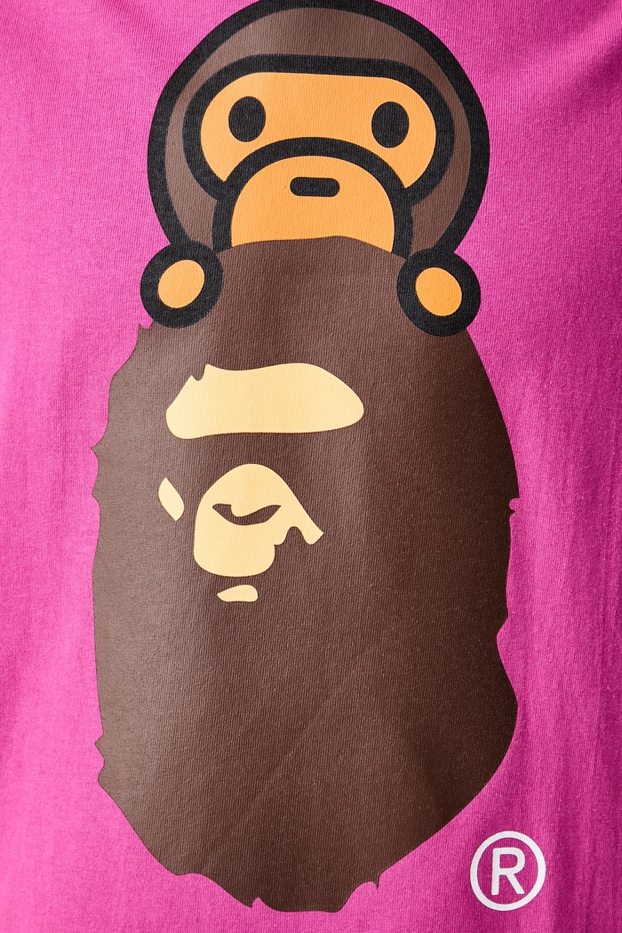 A Bathing Ape Milo On Ape Head T-shirt bawełniany męski 002TEM301002M różowy