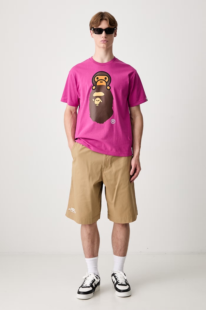 A Bathing Ape Milo On Ape Head T-shirt bawełniany męski 002TEM301002M