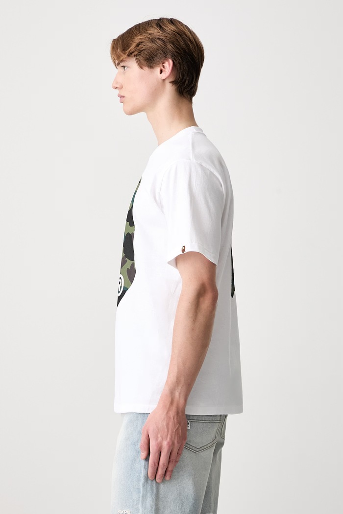A Bathing Ape 1st Camo Big Ape Head T-shirt bawełniany męski 001TEM301015M biały SS26
