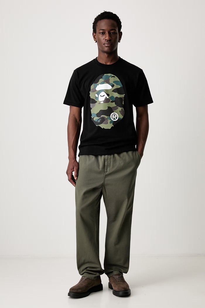 A Bathing Ape 1st Camo Big Ape Head T-shirt bawełniany męski 001TEM301015M