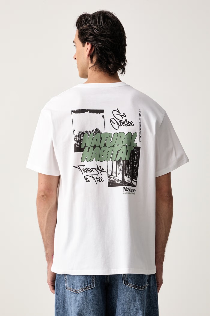 Levi's majica za muškarce od pamuka RELAXED FIT TEE bijela 16143.2627