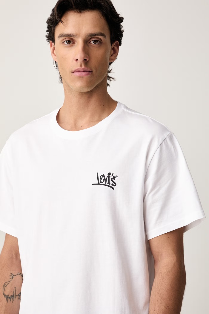 Levi's majica za muškarce od pamuka RELAXED FIT TEE bijela 16143.2627