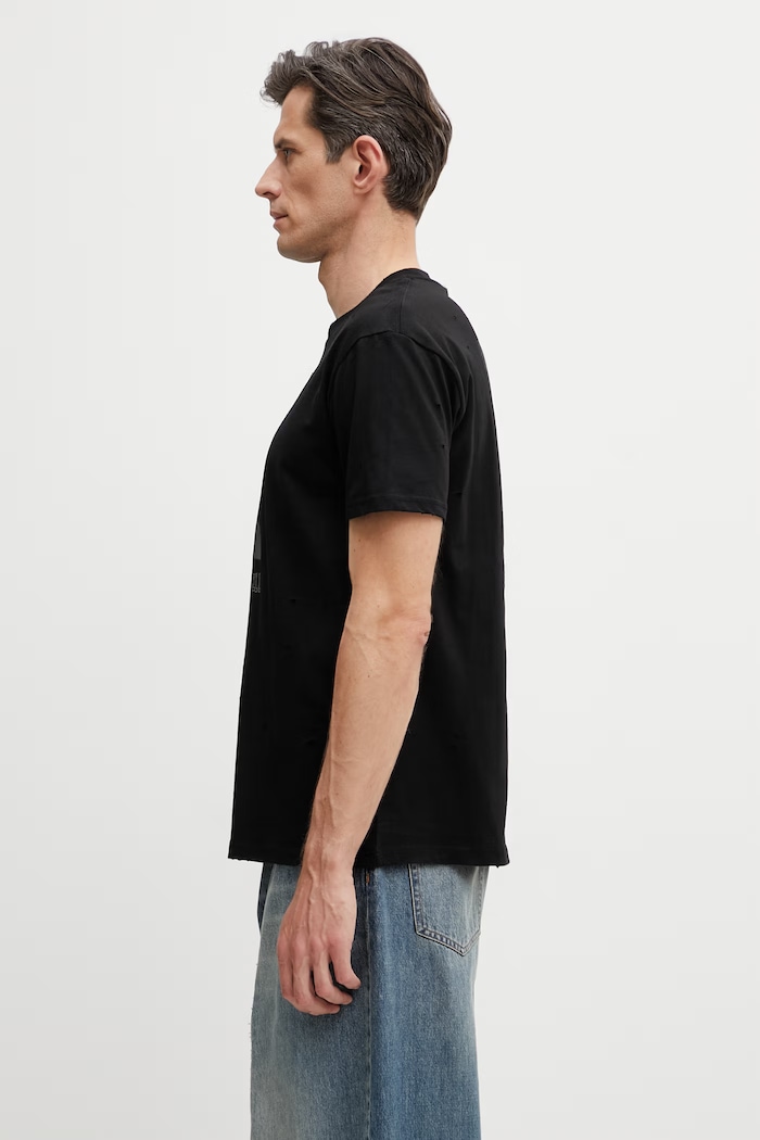 Andersson Bell Alien Machinery t-shirt in cotone da uomo atb1583u nero SS26