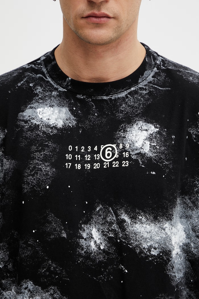 MM6 Maison Margiela футболка из хлопка для мужчин чёрный SH2GC0039.M20048