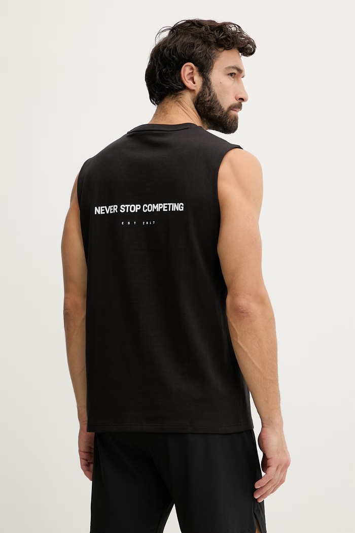 Oblečení Puma tréninkové tričko bavlněné Cutoff tank HYROX 527176 černá