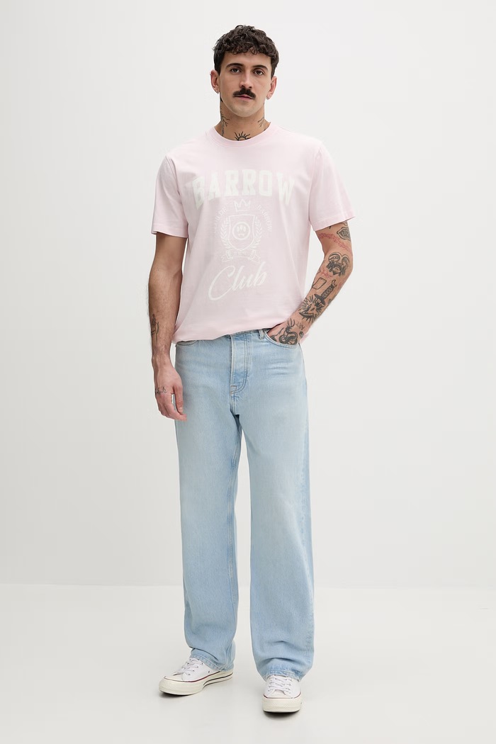 Barrow T-shirt βαμβακερό S6BWUATH019 ροζ SS26