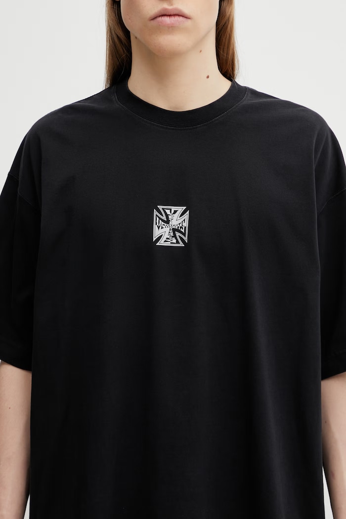 VETEMENTS t-shirt bawełniany Biker Cross ME76TR162B