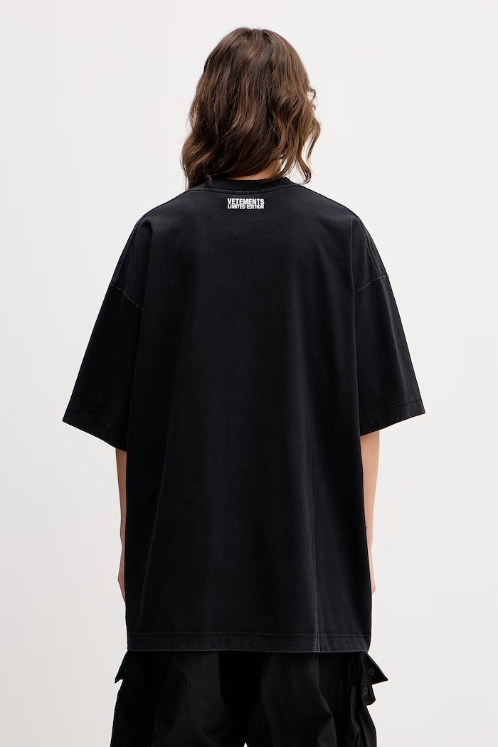 VETEMENTS t-shirt bawełniany Iconic Logo ME76TR138BW