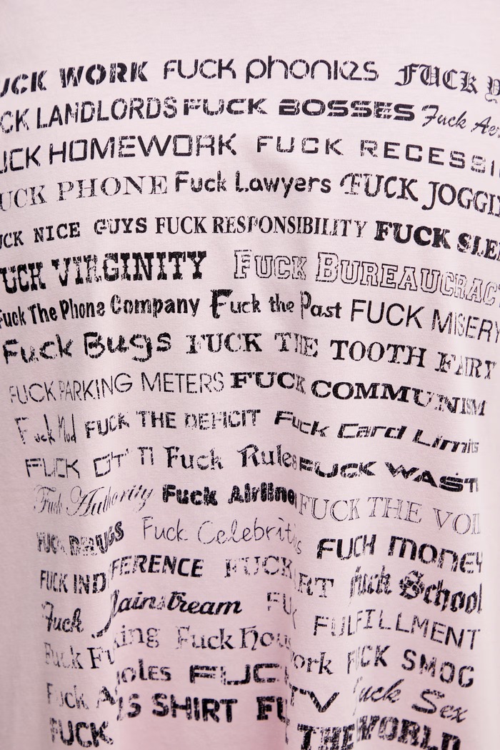 VETEMENTS t-shirt bawełniany Fuck Everything ME76TR210PX