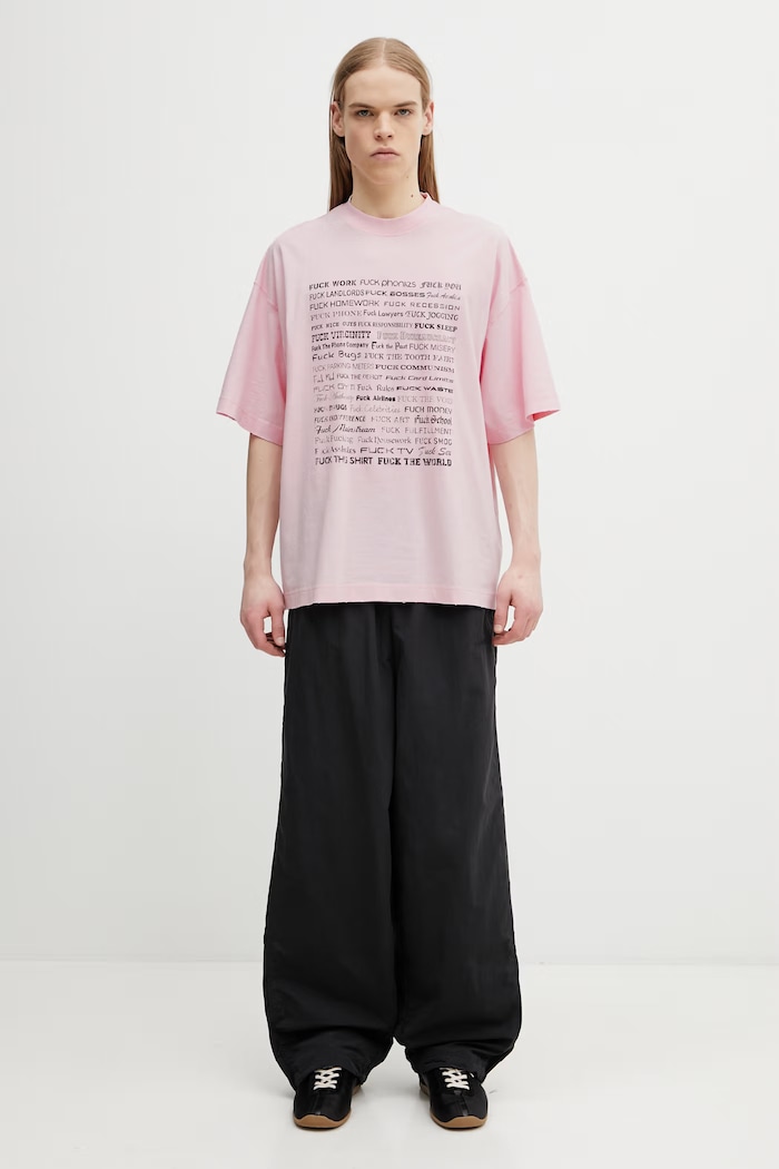 VETEMENTS t-shirt bawełniany Fuck Everything ME76TR210PX