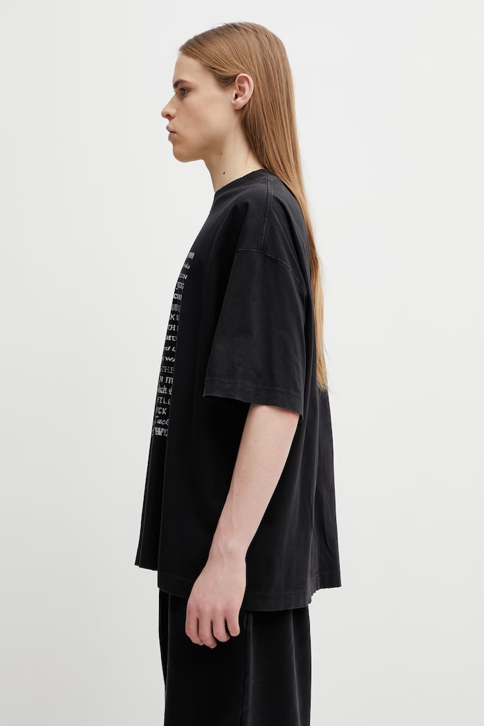 Odzież VETEMENTS t-shirt bawełniany Fuck Everything ME76TR212BX czarny