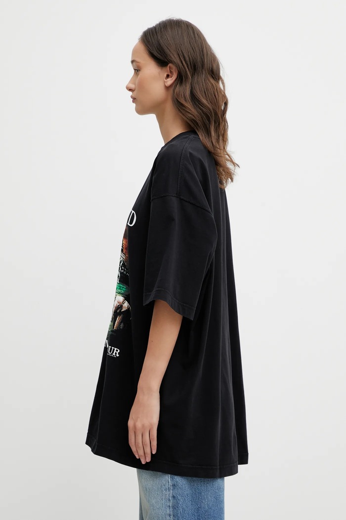 Бавовняна футболка VETEMENTS Thailand Tourist чорний ME76TR241B