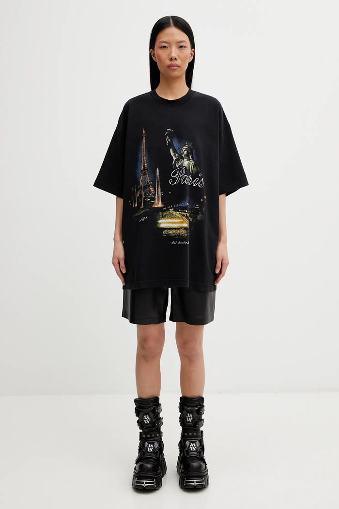 VETEMENTS t-shirt bawełniany Paris Tourist ME76TR244B