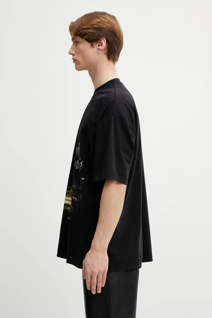 Odzież VETEMENTS t-shirt bawełniany Paris Tourist ME76TR244B czarny