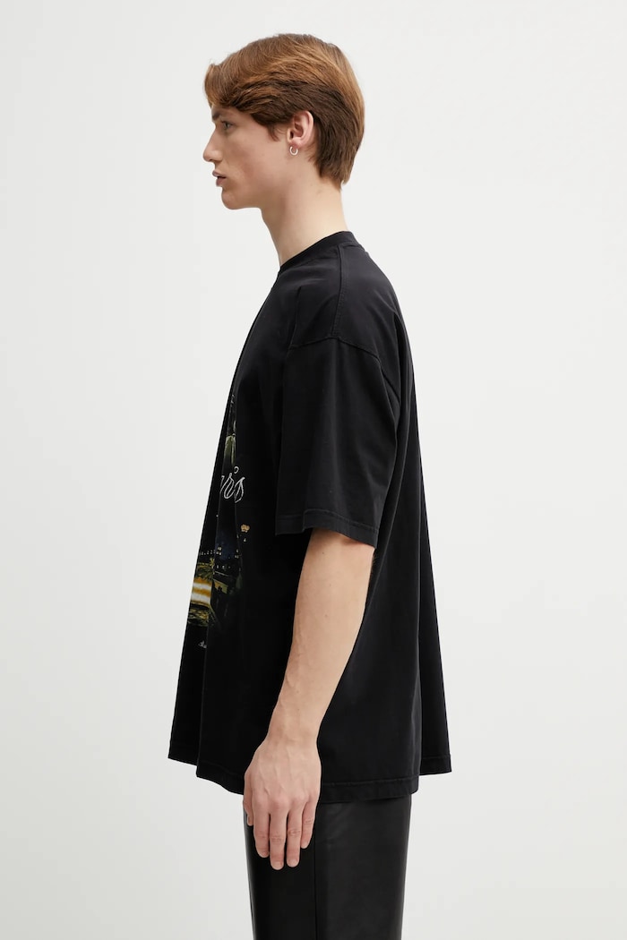 Odzież VETEMENTS t-shirt bawełniany Paris Tourist ME76TR244B czarny