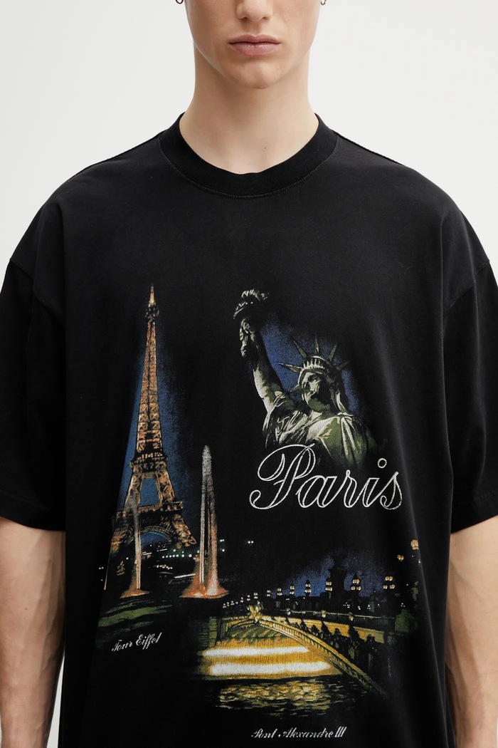 VETEMENTS t-shirt bawełniany Paris Tourist ME76TR244B