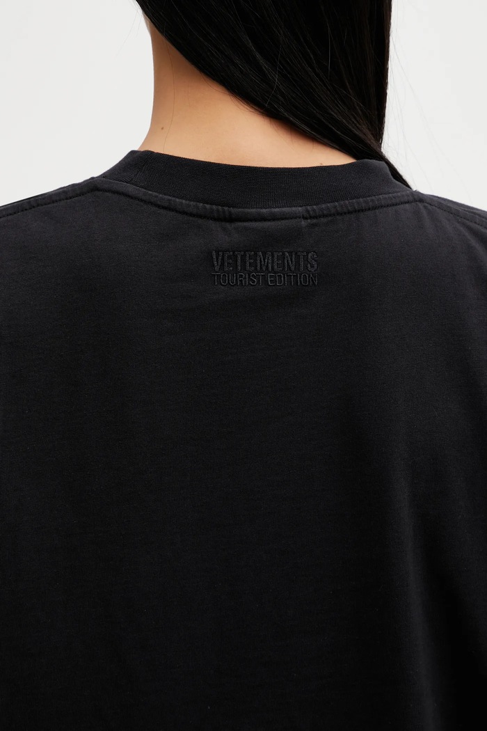 VETEMENTS t-shirt bawełniany Paris Tourist ME76TR244B