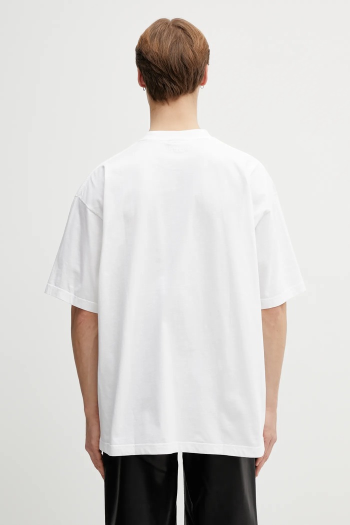 Bavlnené tričko VETEMENTS Sticker ME76TR227W biela