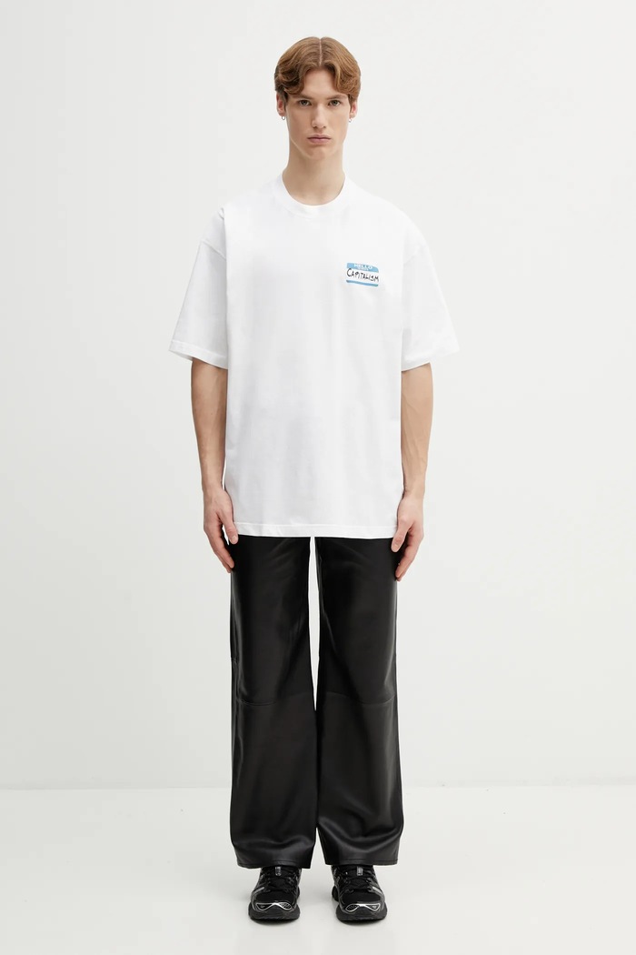 Bavlnené tričko VETEMENTS Sticker ME76TR227W