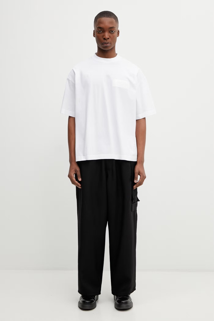 VETEMENTS t-shirt bawełniany Taped Logo ME76TR150W