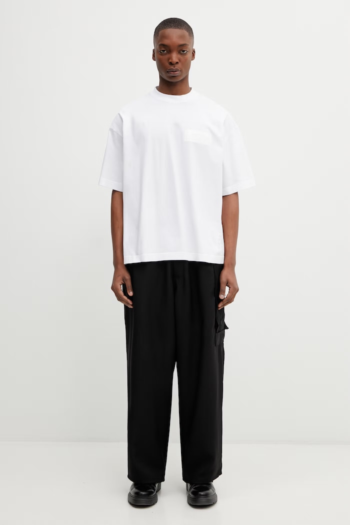 VETEMENTS t-shirt bawełniany Taped Logo ME76TR150W