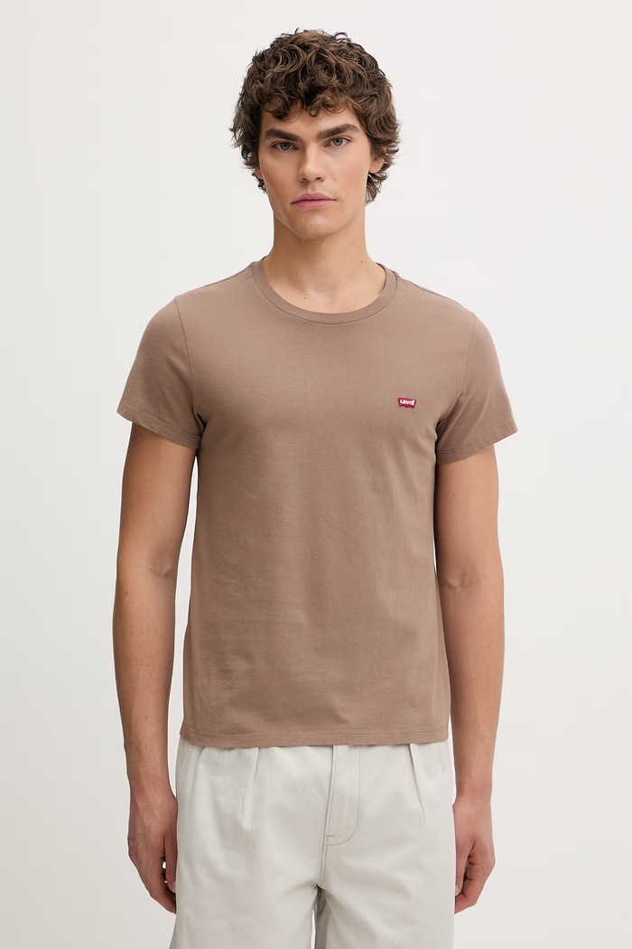 Levi's tricou din bumbac LSE_PERFECT buline maro A3116.0041