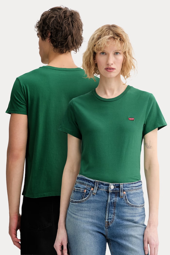 Levi's tricou din bumbac LSE_PERFECT uni verde A3116.0042