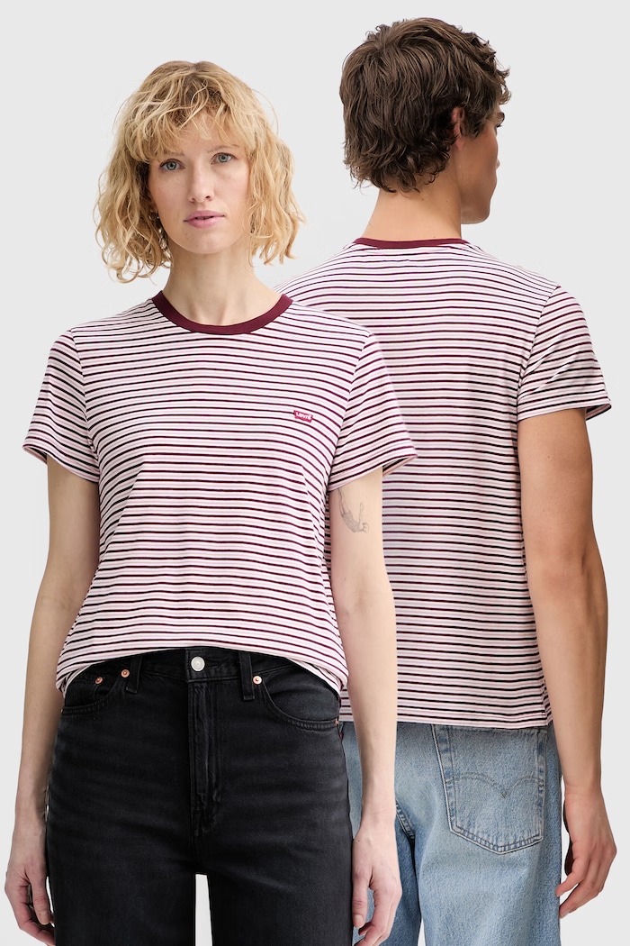 Levi's tricou din bumbac LSE_PERFECT TEE curele burgundia A3116.0043
