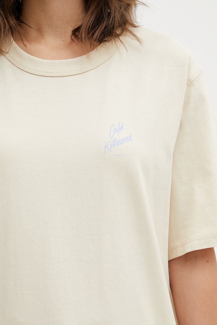 Café Kitsuné t-shirt bawełniany Summer QU01102KJ7014