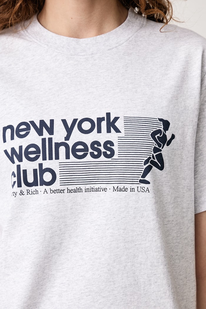 Sporty & Rich USA Wellness Club T-shirt bawełniany damski TO11973128GY03