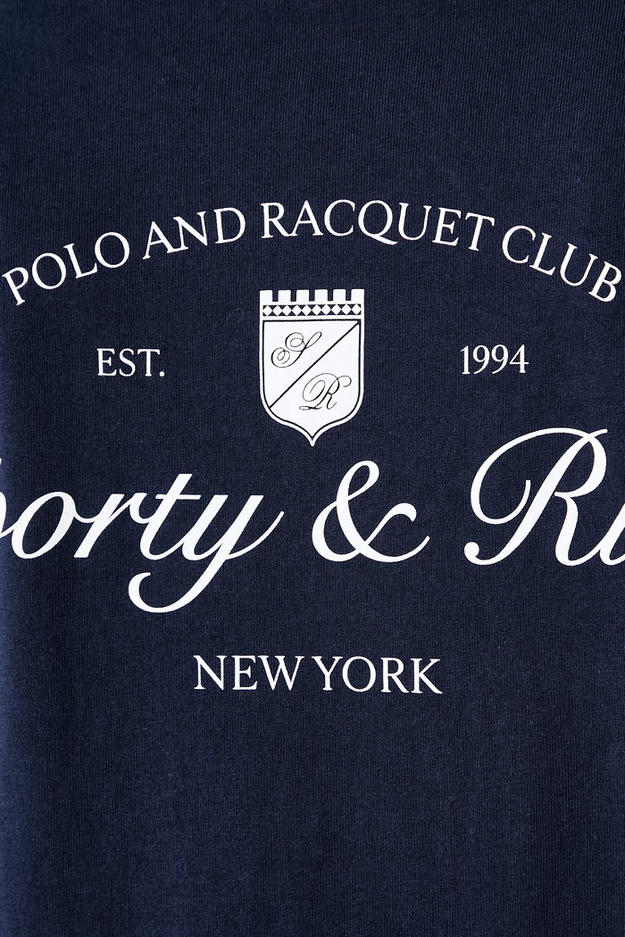Sporty & Rich Syracuse T-shirt bawełniany TO11975325BL106 granatowy