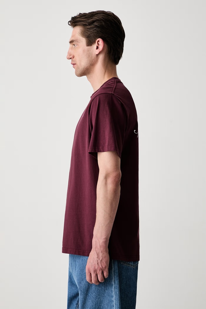 Sporty & Rich Syracuse T-shirt bawełniany TO11975325RE02 bordowy SS26