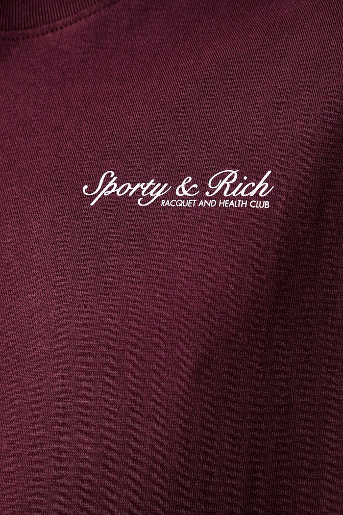 Sporty & Rich Syracuse T-shirt bawełniany TO11975325RE02 bordowy