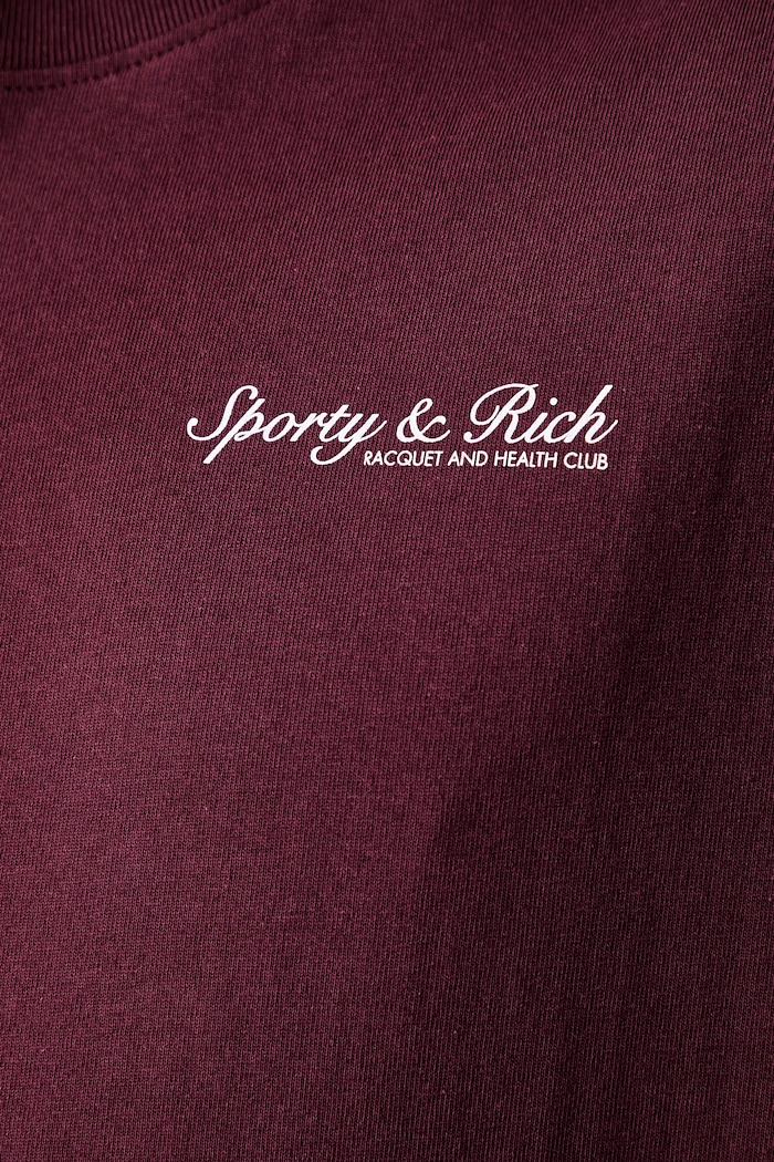 Sporty & Rich Syracuse T-shirt bawełniany TO11975325RE02 bordowy