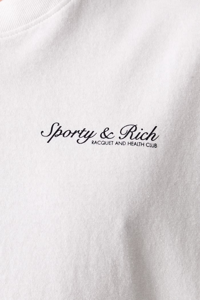 Sporty & Rich Syracuse T-shirt bawełniany TO11975325WH01 biały