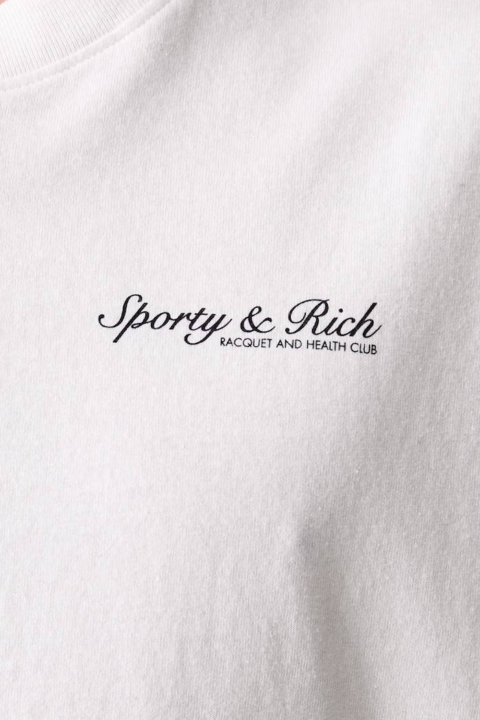 Sporty & Rich Syracuse T-shirt bawełniany TO11975325WH01 biały