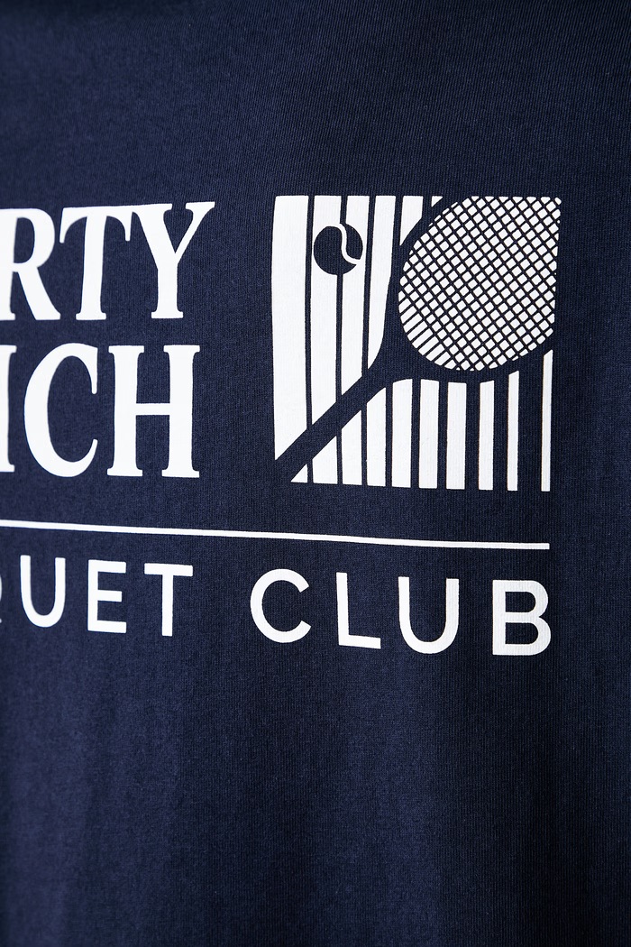 Sporty & Rich Promo T-shirt bawełniany TO11975431BL106 granatowy