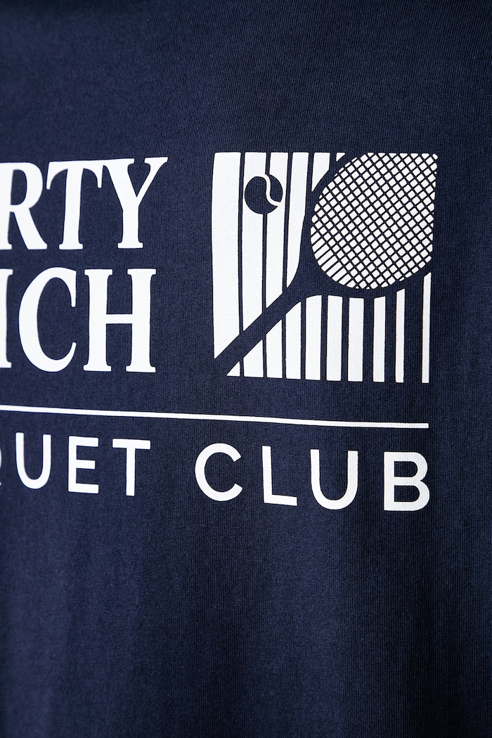 Sporty & Rich Promo T-shirt bawełniany TO11975431BL106 granatowy