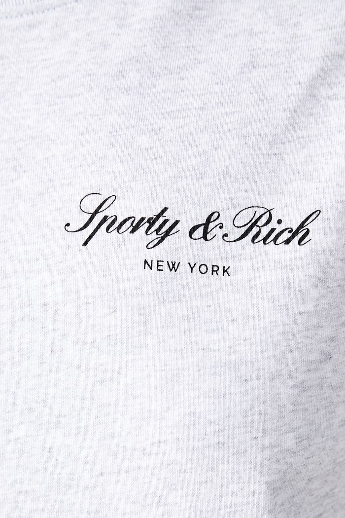 Sporty & Rich Signature NY T-shirt bawełniany TO11971329GY03