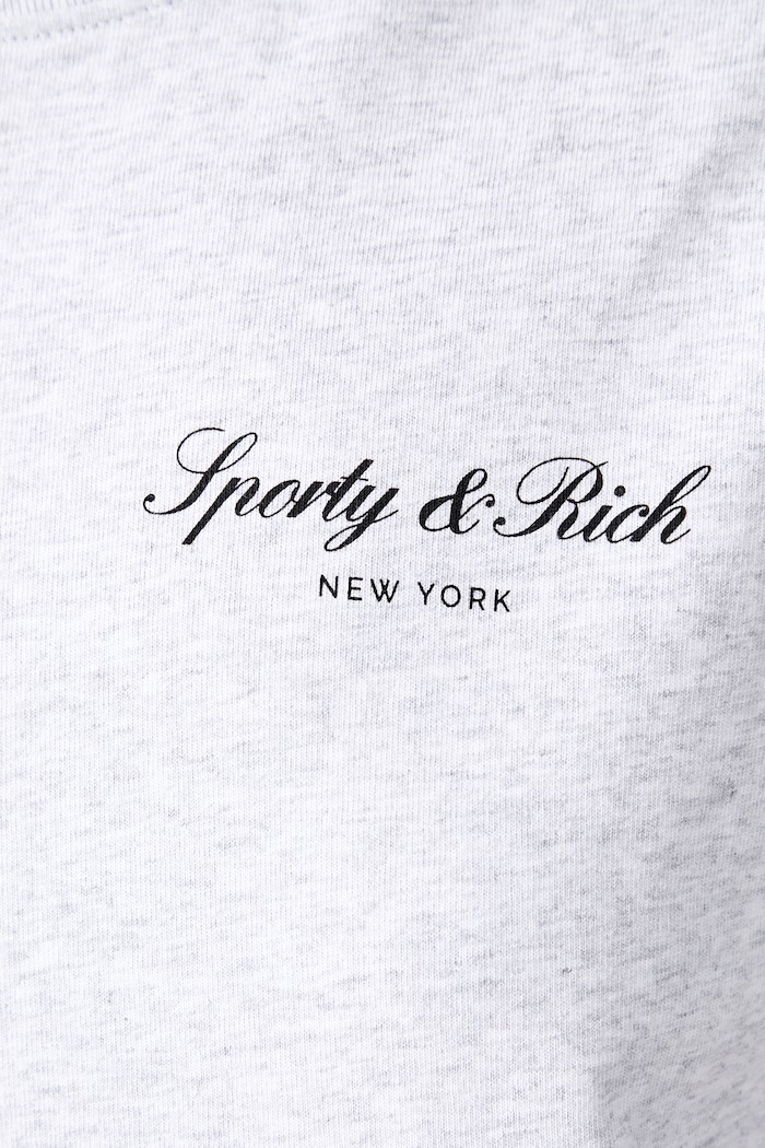 Sporty & Rich Signature NY T-shirt bawełniany TO11971329GY03