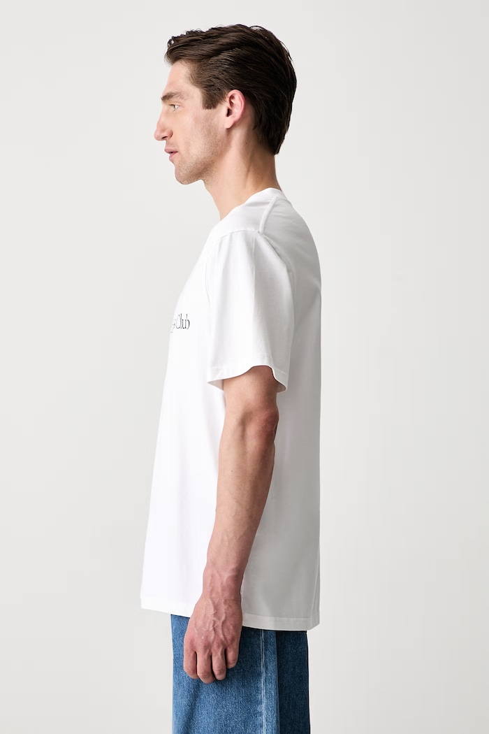 Abbigliamento Sporty & Rich H&W Crest t-shirt in cotone da uomo TO119710241WH01 bianco