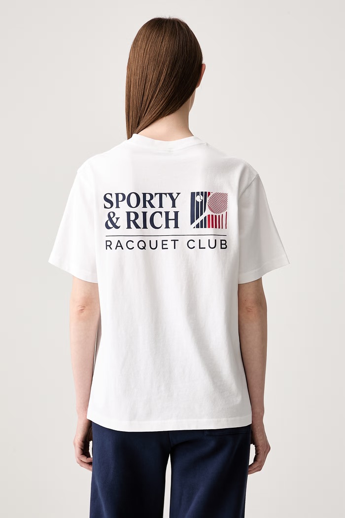 Sporty & Rich Promo t-shirt βαμβακερό TO119710431WH01 λευκό SS26