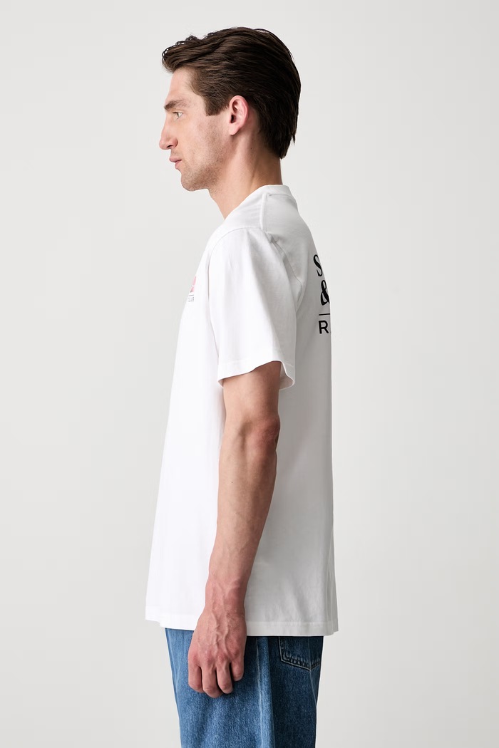 Sporty & Rich Promo T-shirt bawełniany TO119710431WH01 biały SS26