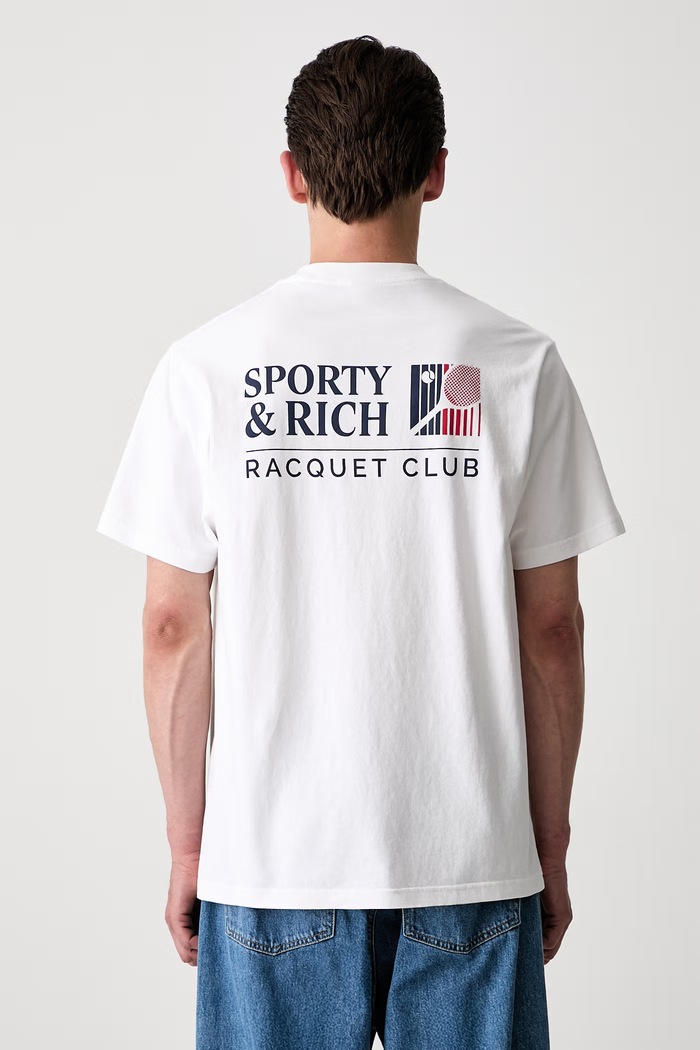 Odzież Sporty & Rich Promo T-shirt bawełniany TO119710431WH01 biały