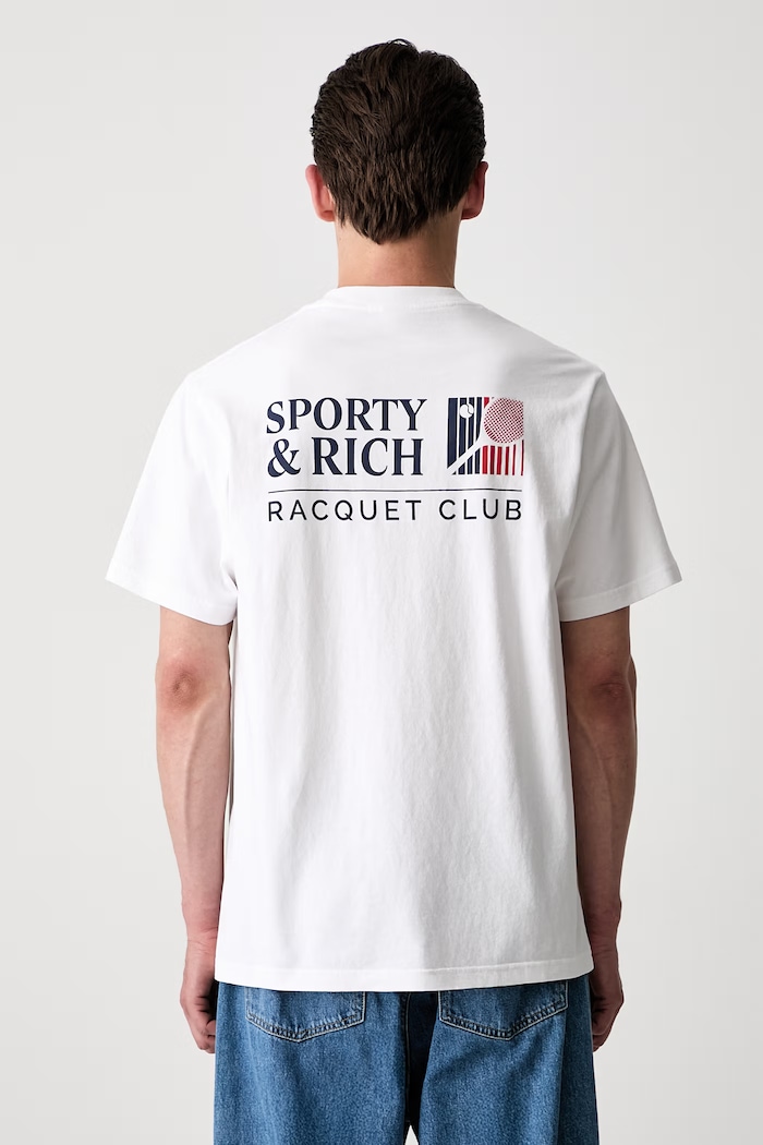 Odzież Sporty & Rich Promo T-shirt bawełniany TO119710431WH01 biały