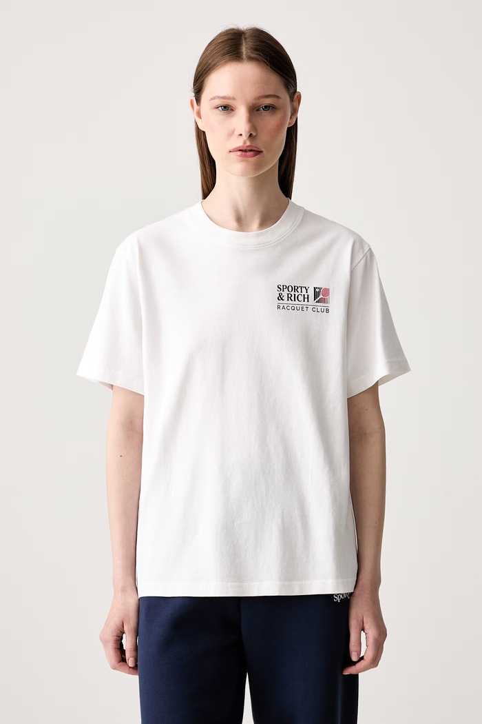 Sporty & Rich Promo t-shirt βαμβακερό TO119710431WH01