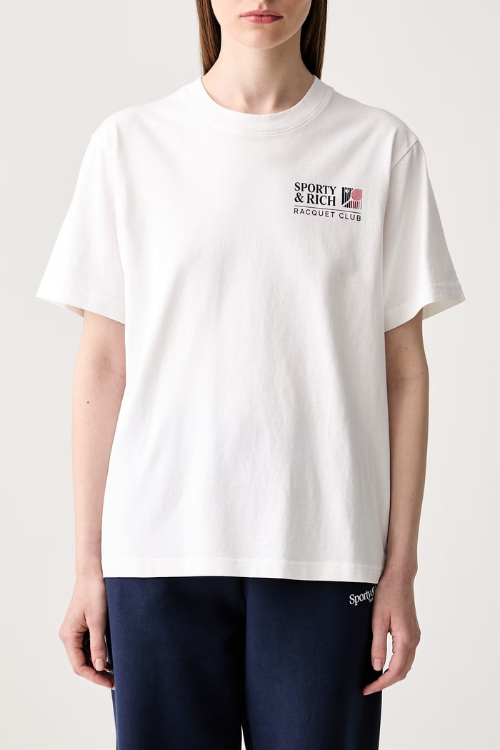 Sporty & Rich Promo t-shirt βαμβακερό TO119710431WH01