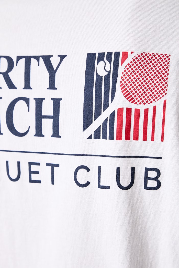 Sporty & Rich Promo T-shirt bawełniany TO119710431WH01 biały