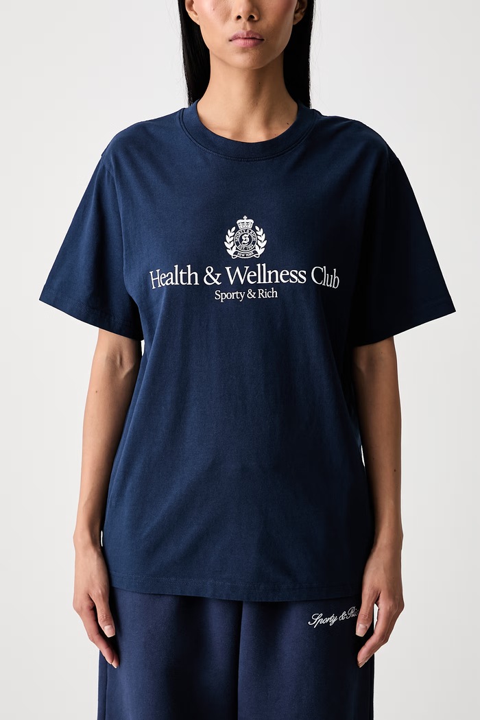 Sporty & Rich H&W Crest T-shirt bawełniany TO119712241BL132