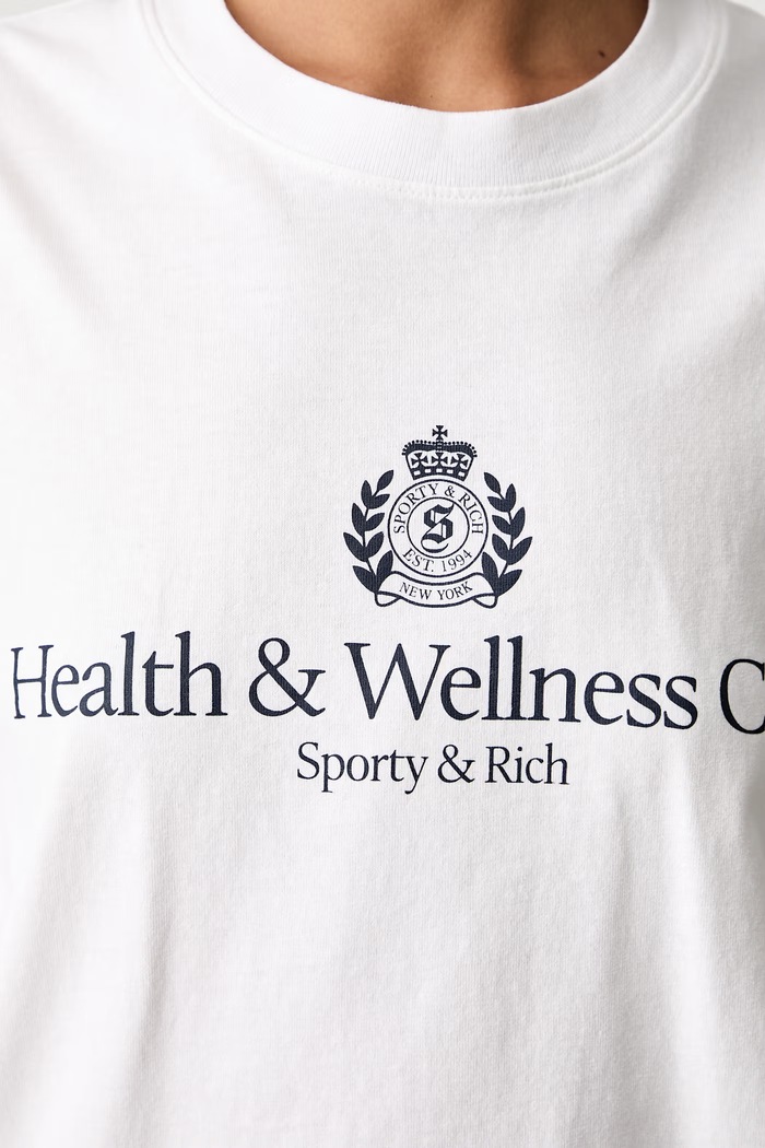 Sporty & Rich H&W Crest T-shirt bawełniany TO119712241WH01